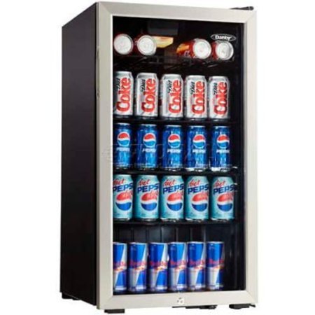 DANBY PRODUCTS INC Danby DBC117A1BSSDB-6 - Beverage Center, 3.1 Cu. Ft., 117 Can Capacity, Tempered Glass Door DBC117A1BSSDB-6